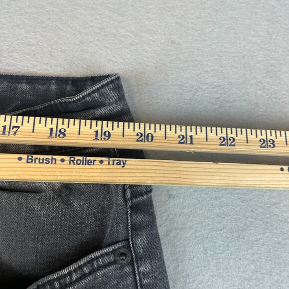 Logo by Lori Goldstein Velvet Patchwork Jeans Womens Sz20 WP Black Boyfriend - Picture 10 of 12